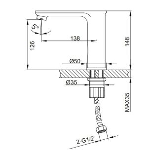 Смеситель для раковины Frap F514-1 хром
